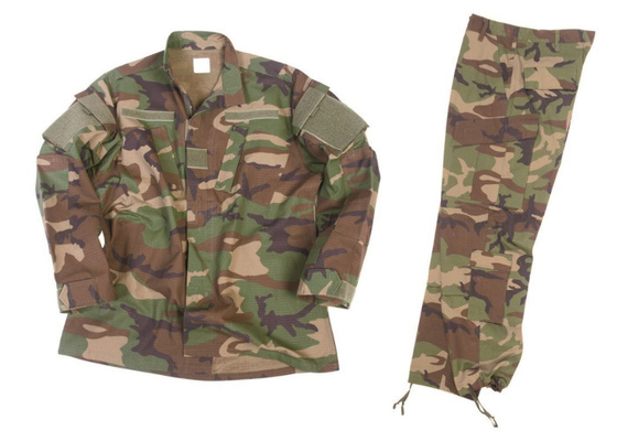 Equipamento militar para trás plissado de Camo, uniforme da camuflagem do deserto com bolso da luva