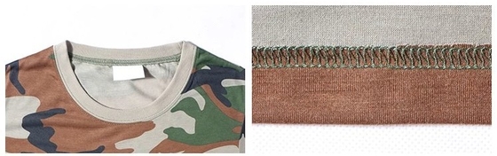 O desgaste 100% tático militar do algodão Ripstop camufla a camisa do exército T