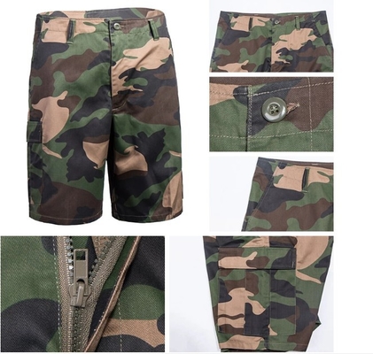 Anti camuflagem pura militar estática da selva do algodão das calças curtos