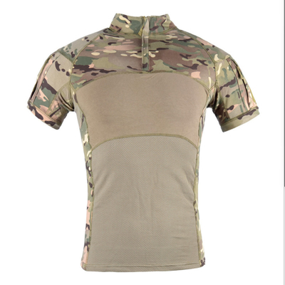 O desgaste tático militar PC CAMUFLA a camisa 100% de algodão em volta da camisa militar do exército do pescoço