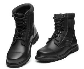 Peso leve tático de aço das botas da polícia de Toe And Shank Cap Boots