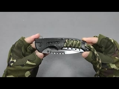 Venda a retalho personalizada OEM acampamento ao ar livre caça de plástico cabo de manobra de aço preto lâmina de bolso dobrável