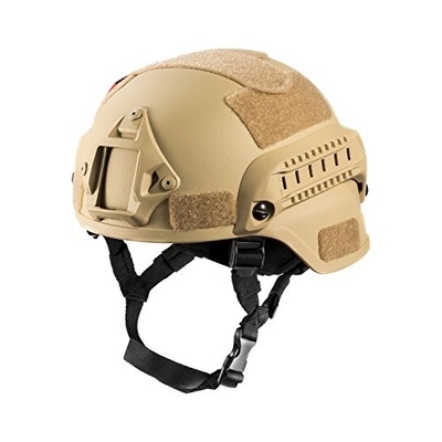 Proteção de orelha balística tática do capacete do ABS preto da segurança de MICH Airsoft