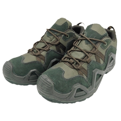 Botas táticas de combate absorvedoras de choque de couro durável de salto plano de tornozelo