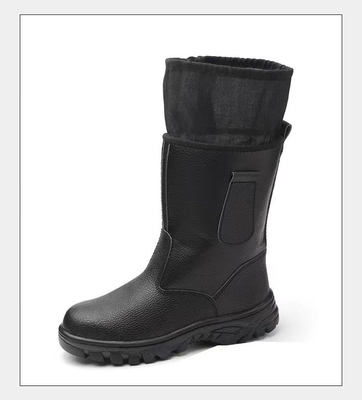 Anti-quebrando Anti-punhalando Calor preto High-top Proteção do trabalho botas Soldar sapatos de trabalho fechados