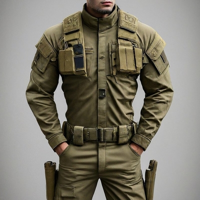 Vestuário tático militar profissional para uma funcionalidade ótima