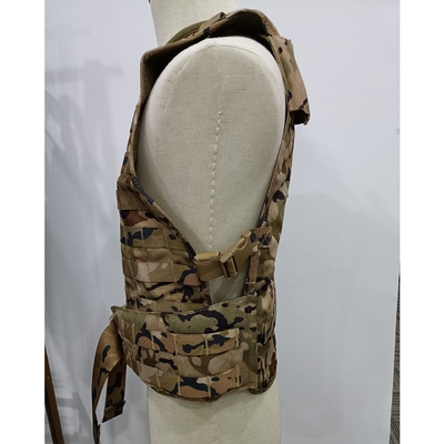Colete táctico de combate com sistema Molle e correia ajustável