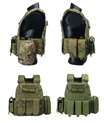Colete táctico de combate com sistema Molle e correia ajustável
