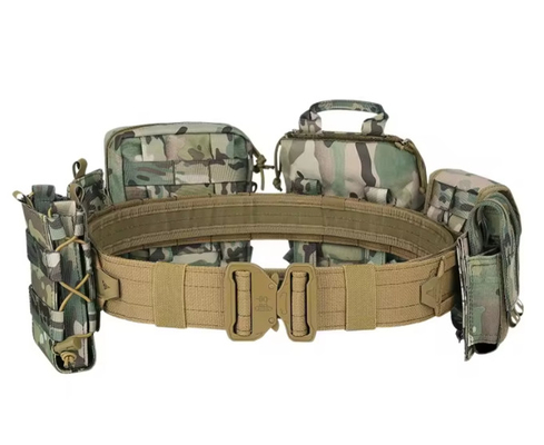 Equipo Tactico Saco Molle Ajustável 6 Peças Conjunto de Poliéster Camuflagem Cinturão de cintura tática Com Bolsas Mag