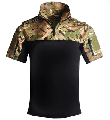 Uniforme tático de manga curta fato tático camuflagem roupa de desporto de verão de secagem rápida