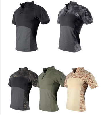 Uniforme tático de manga curta fato tático camuflagem roupa de desporto de verão de secagem rápida