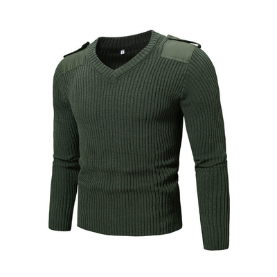 Homens Verde Oliva Tricoteado Outono Inverno Mantém Quente Espessura Camisa de Combate Outdoor Pulôver Táctico