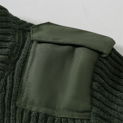 Homens Verde Oliva Tricoteado Outono Inverno Mantém Quente Espessura Camisa de Combate Outdoor Pulôver Táctico