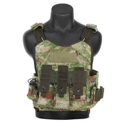 Colete táctico fantasma multifuncional resistente ao desgaste com painel à prova de balas Traje de treino ao ar livre Camuflagem de oito peças