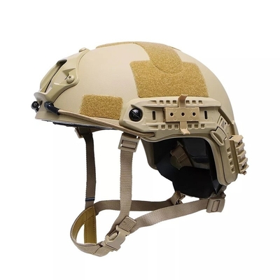 FAST capacete balístico NIJ IIIA capacete de proteção balística Kevlar tático de grande porte capacete de alto corte Khaki