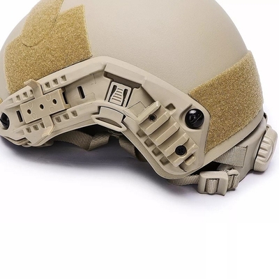 FAST capacete balístico NIJ IIIA capacete de proteção balística Kevlar tático de grande porte capacete de alto corte Khaki