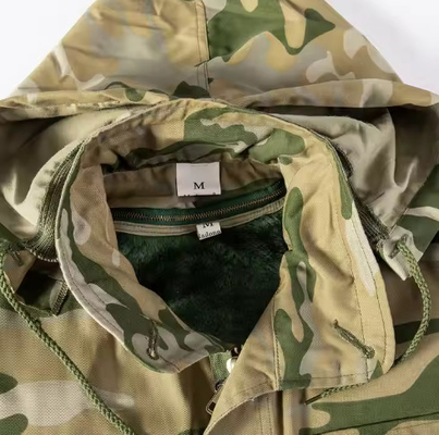 T65/C35 Homens de tecido sólido Militar Tático Casacos e calças de manga longa com couro dividido