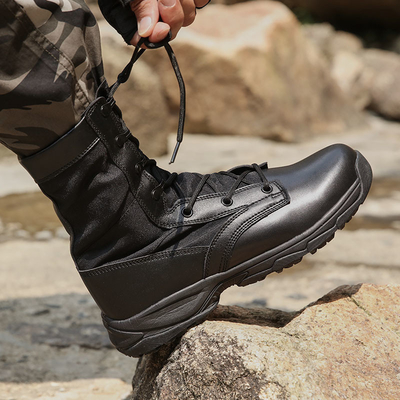 Botas de borracha de combate com revestimento isolado para homens