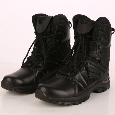 Botas de combate de couro com isolamento da parte média do calço