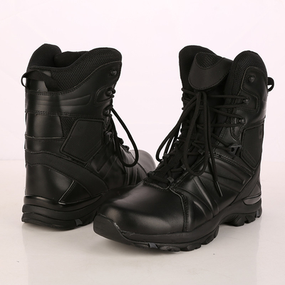 Botas de combate de couro com isolamento da parte média do calço
