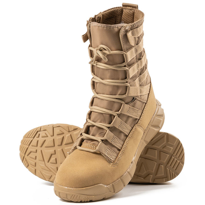 Botas táticas de combate profissionais para a aplicação da lei e militares, de revestimento de couro de algodão