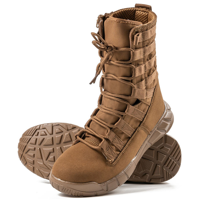 Botas táticas de combate profissionais para a aplicação da lei e militares, de revestimento de couro de algodão