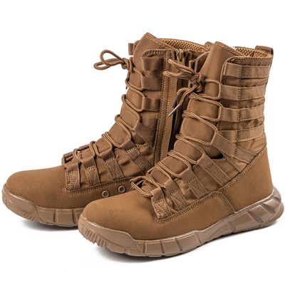 Botas táticas de combate profissionais para a aplicação da lei e militares, de revestimento de couro de algodão