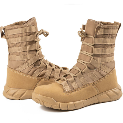 Botas táticas de combate profissionais para a aplicação da lei e militares, de revestimento de couro de algodão