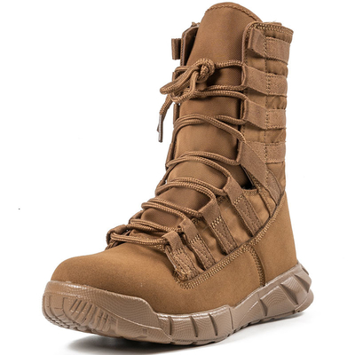 Botas táticas de combate profissionais para a aplicação da lei e militares, de revestimento de couro de algodão