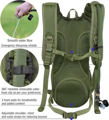 Mochila Molle Táctica 3L Para Ciclismo Caminhada Corrida Montanismo Saco de armazenamento de água