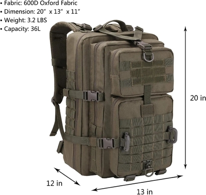 Bolsa de primeiros-socorros tática de 10L com fivela de libertação rápida / Saco tático de primeiros-socorros com faixa refletora