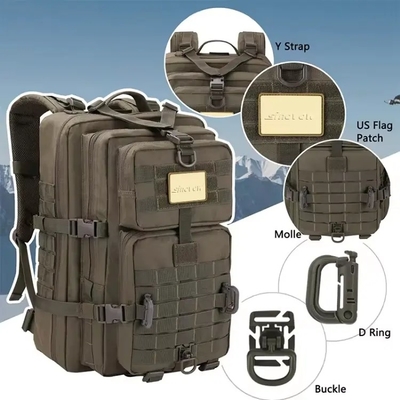 Montanismo Caminhadas Saco tático Ginásio Desporto Interior Zipper Bolso 600D Poliéster Armazenamento de Viagem Mochila tática