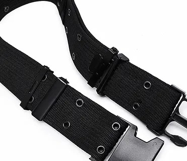 Cinturão tático preto de lançamento rápido exterior impermeável PP custom webbing cinturão tático para homens treinamento tático esportes ao ar livre e caminhadas