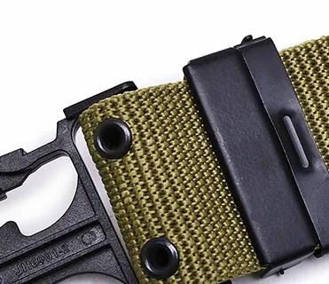 Khaki impermeável de liberação rápida PP cinto de tecelagem cinto de serviço tático para treinamento ao ar livre e caminhadas