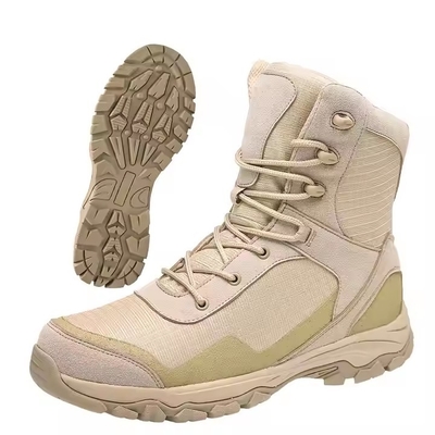Khaki Impermeável Antideslizante Confortável Táctico Para Treinamento Caminhada Botas de Treinamento ao Ar Livre Para Homens