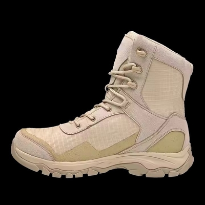 Khaki Impermeável Antideslizante Confortável Táctico Para Treinamento Caminhada Botas de Treinamento ao Ar Livre Para Homens