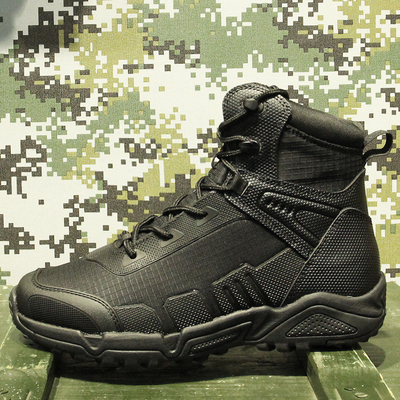 Botas militares e táticas masculinas, CoolMax Combate tático de couro durável Utilidade de trabalho de caminhada ao ar livre Assalto Boo