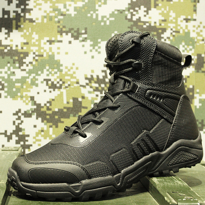Botas militares e táticas masculinas, CoolMax Combate tático de couro durável Utilidade de trabalho de caminhada ao ar livre Assalto Boo