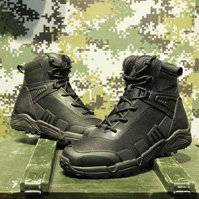 Botas militares e táticas masculinas, CoolMax Combate tático de couro durável Utilidade de trabalho de caminhada ao ar livre Assalto Boo