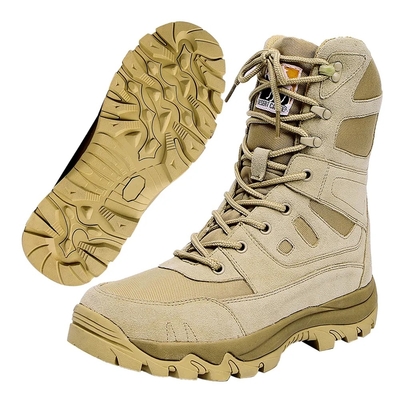 Homens Tan Cor Aço Dedo de Segurança Couro Confortável Impermeável Antiderrapante Botas de Caça