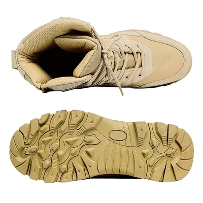 Homens Tan Cor Aço Dedo de Segurança Couro Confortável Impermeável Antiderrapante Botas de Caça