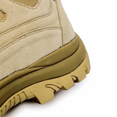 Homens Tan Cor Aço Dedo de Segurança Couro Confortável Impermeável Antiderrapante Botas de Caça