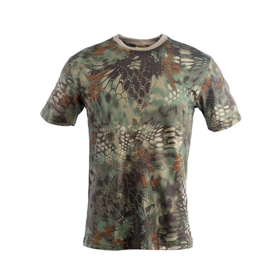 China Xinxin Fabricante Camuflagem pescoço redondo algodão puro manga curta camiseta de treinamento tático