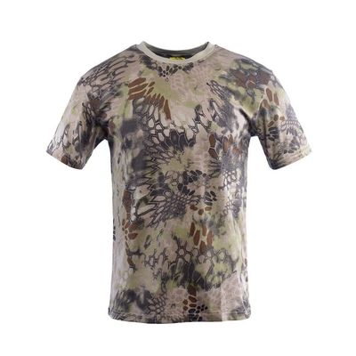China Xinxin Fabricante Camuflagem pescoço redondo algodão puro manga curta camiseta de treinamento tático