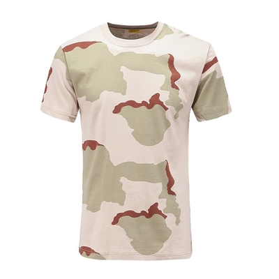 China Xinxin Fabricante Camuflagem pescoço redondo algodão puro manga curta camiseta de treinamento tático