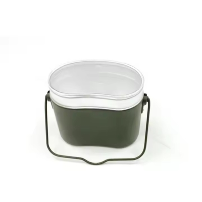 Canteira Táctica Caldeira de Alumínio Verde de Oliveira 3 Peças Caixa de Almoço Equipamento Táctico de Exterior