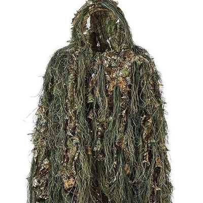 China Xinxin Tactical Caça ao ar livre Treinamento durável Camuflagem Impermeável Respirável 3D Leaf Ghillie Suit