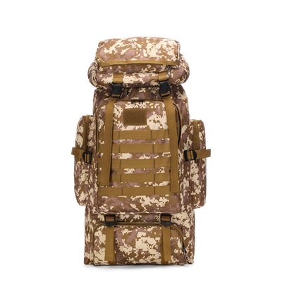 80L Grande Capacidade Camuflagem Impermeável Mochila de Caminhada Mochila Táctica de lazer Esportes ao ar livre A Pé Mochila de Viagem