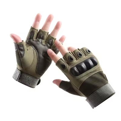 Guantes sem dedos, antiderrapante, de peso leve, de uso tático, para atividades ao ar livre.
