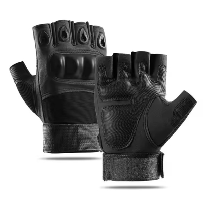 Guantes sem dedos, antiderrapante, de peso leve, de uso tático, para atividades ao ar livre.